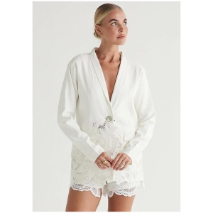 Mos The Label Sale Women's Helia Blazer IVORY / 6 Cotton Blazers Afterpay Available