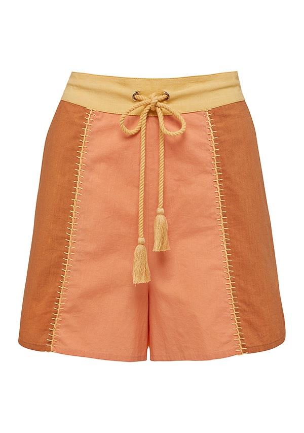 Mos The Label Sale | Women's Sand Dunes Shorts | Multi / 6 | Cotton Shorts | Afterpay Available