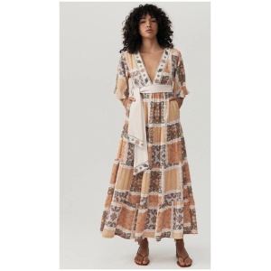 Mos The Label Sale Women's Soraya Midi Dress Multi / 8 Linen Midi Dresses Afterpay Available