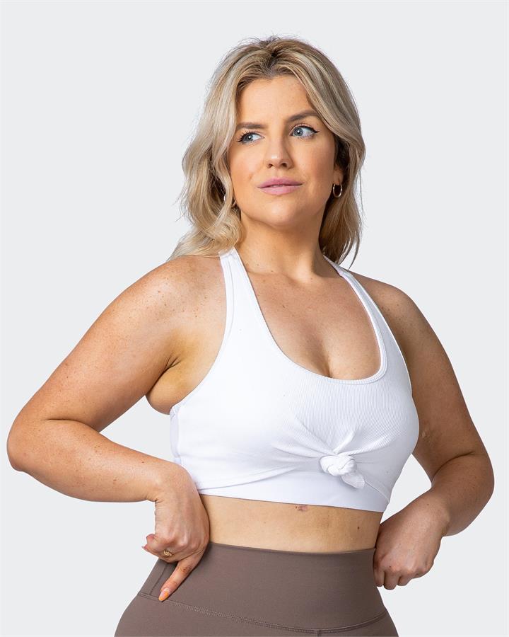 Muscle Nation Sale | Women's Exceptional Bra | White | XXL | Sports Bras | Afterpay Available