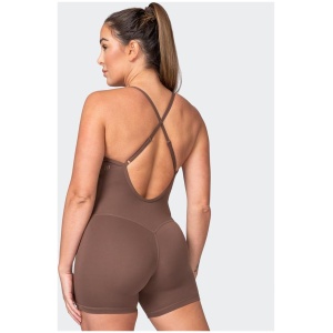 Muscle Nation Sale | Women's Game Changer One Piece | Fudge | S | Elastane Jumpsuit & Playsuit | Afterpay Available