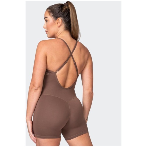 Muscle Nation Sale | Women's Game Changer One Piece | Fudge | S | Elastane Jumpsuit & Playsuit | Afterpay Available