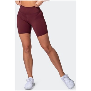 Muscle Nation Sale | Women's Motion Bike Shorts | Dark Plum | Burgundy / XXS | Nylon Shorts | Afterpay Available