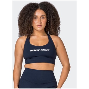 Muscle Nation Sale | Women's Replay Bra | Odyssey | Navy / 4XL | Nylon Sports Bras | Afterpay Available