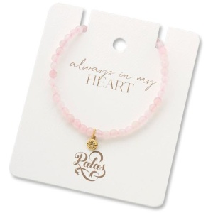 Palas Jewellery Sale | Women's Always in my heart rose quartz gem bracelet | One Size | Fashion Bracelets & Cuffs | Afterpay Available