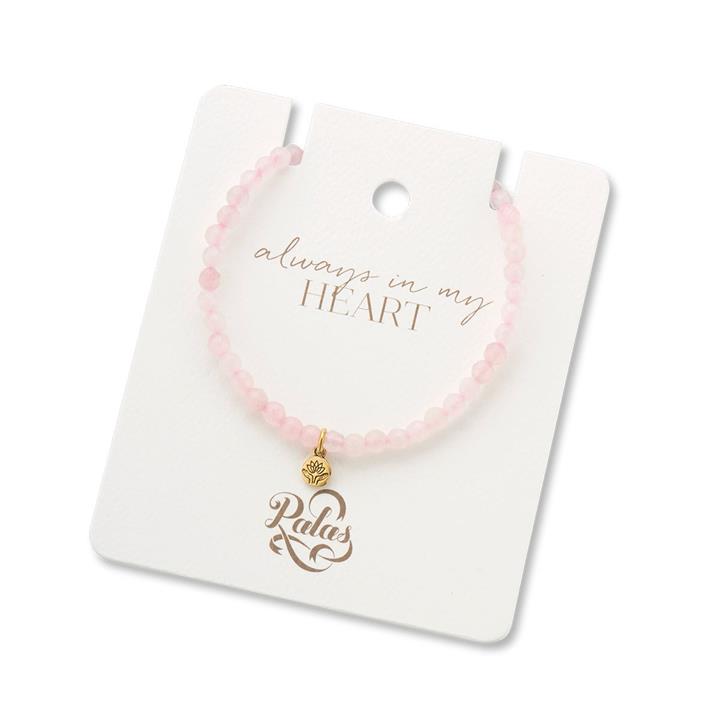 Palas Jewellery Sale | Women's Always in my heart rose quartz gem bracelet | One Size | Fashion Bracelets & Cuffs | Afterpay Available