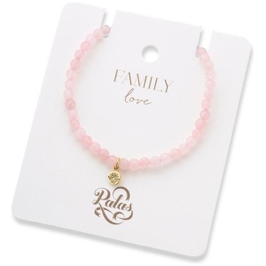 Palas Jewellery Sale | Women's Family love rose quartz gem bracelet | One Size | Fashion Bracelets & Cuffs | Afterpay Available