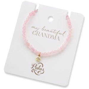 Palas Jewellery Sale | Women's My beautiful grandma rose quartz gem bracelet | One Size | Fashion Bracelets & Cuffs | Afterpay Available