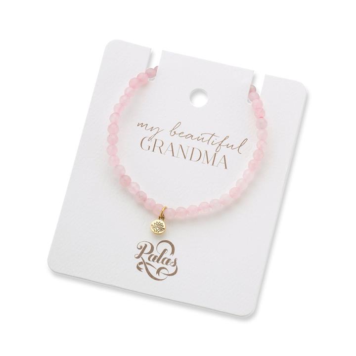 Palas Jewellery Sale | Women's My beautiful grandma rose quartz gem bracelet | One Size | Fashion Bracelets & Cuffs | Afterpay Available