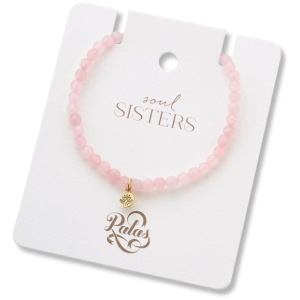 Palas Jewellery Sale | Women's Soul sisters rose quartz gem bracelet | One Size | Fashion Bracelets & Cuffs | Afterpay Available