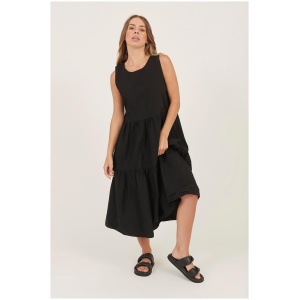 Primness Sale Women's LEXI DRESS NOIR FINAL SALE L Cotton Midi Dresses Afterpay Available