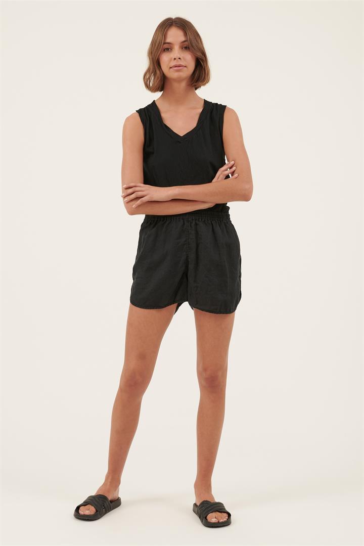 Primness Sale | Women's LIN SHORT | NOIR | FINAL SALE | M | Linen Shorts | Afterpay Available