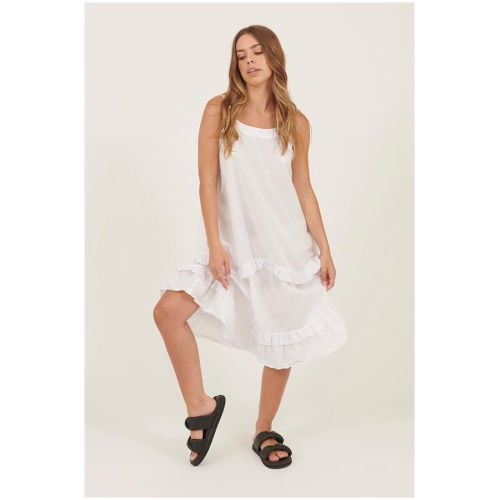 Primness Sale Women's PADDOCK DRESS BLANC FINAL SALE S Cotton Midi Dresses Afterpay Available