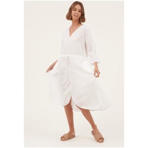 Primness Sale Women's POOLY DRESS BLANC FINAL SALE L Cotton Midi Dresses Afterpay Available