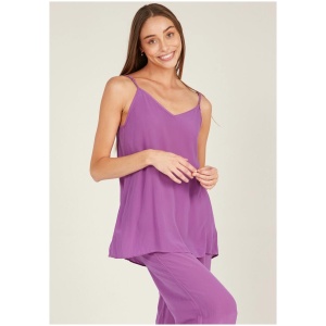 Primness Sale | Women's TROPICS CAMI | BERRY | S | Silk Tops | Afterpay Available