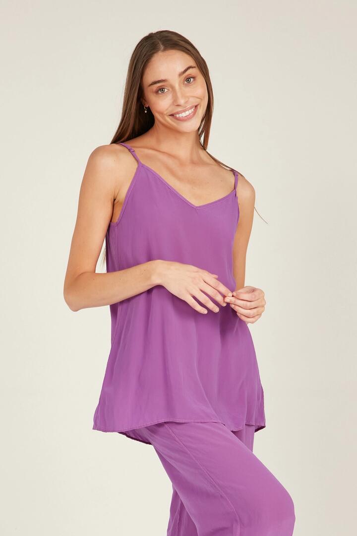 Primness Sale | Women's TROPICS CAMI | BERRY | S | Silk Tops | Afterpay Available