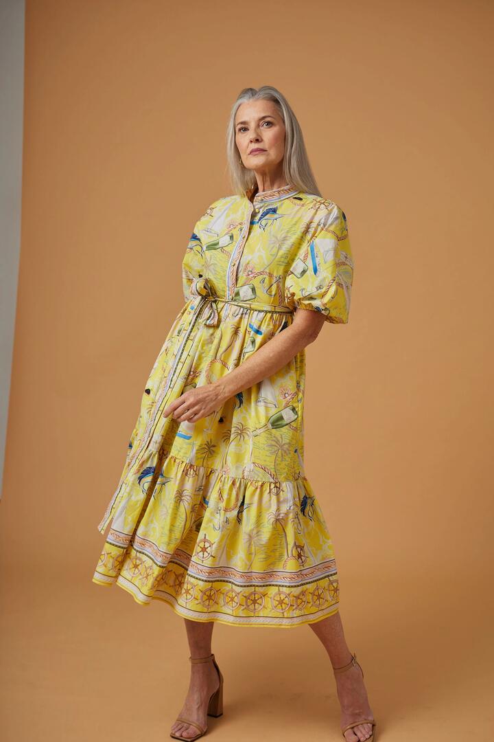 Ralf Studios Sale Women's CABARITA DRESS OPULENT SUNSET Multi / 10 Linen Midi Dresses Afterpay Available