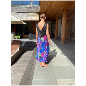 Ralf Studios Sale | Women's TALLOW SKIRT MONO WARP | Multi / 8 | Silk Skirts | Afterpay Available