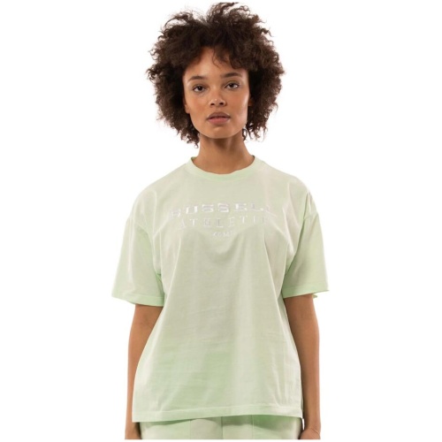 Russell Athletic Sale | Women's Women's Elements Oversize Tee | Serpentine | 10 | Cotton T-Shirts & Singlets | Afterpay Available