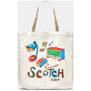 Scotch Soda Sale Women's Artwork canvas tote bag Multi / One Size Cotton Tote Bags Afterpay Available