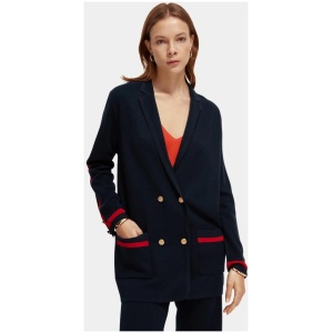 Scotch Soda Sale Women's Double|breasted knitted blazer XS Wool Blazers Afterpay Available