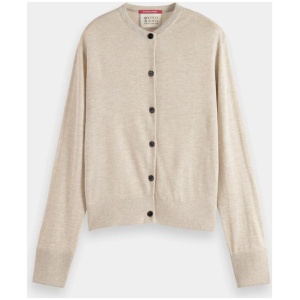 Scotch Soda Sale | Women's Jacquard crewneck cardigan | M | Wool Knitwear | Afterpay Available