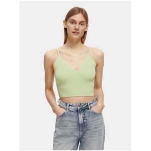 Scotch Soda Sale | Women's Knitted bra top | Mint / S | Cotton Tops | Afterpay Available