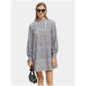 Scotch Soda Sale Women's Long sleeved ruffled mini dress Multi / EU 34 Long Sleeves Mini Dresses Afterpay Available