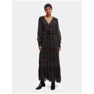 Scotch Soda Sale Women's Long sleeved tiered v|neck maxi dress Multi / EU 34 Viscose Maxi Dresses Afterpay Available