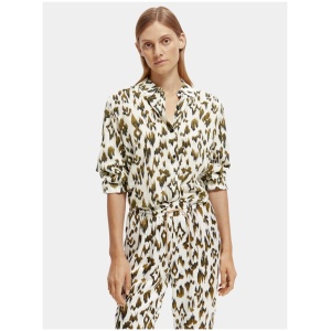 Scotch Soda Sale | Women's Oversized printed shirt | Multi / 36 | Cotton Shirts | Afterpay Available