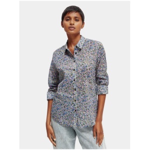 Scotch Soda Sale | Women's Regular|fit printed organic Cotton shirt | Multi / 34 | Cotton Shirts | Afterpay Available