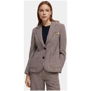 Scotch Soda Sale Women's Single|breasted wool|blend blazer Multi / XS Polyester, Wool Blazers Afterpay Available