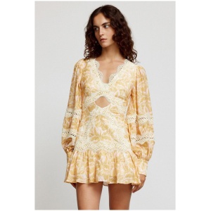 Significant Other Sale Women's FALLON MINI DRESS Two|Tone / AU/UK 10 Linen Designer Mini Dresses Afterpay Available