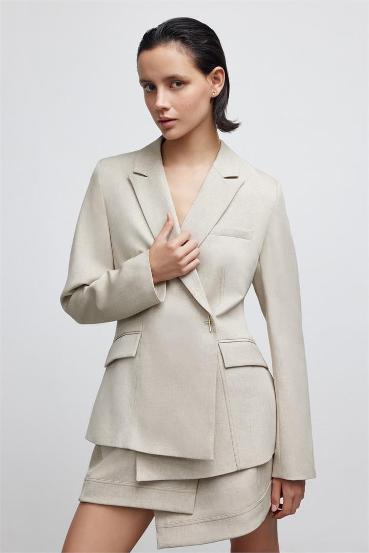 Significant Other Sale Women's ROZALIA BLAZER Oatmeal / AU/UK 8 Linen Blazers Afterpay Available