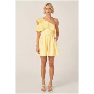 Sovere Studio Sale Women's BLISS MINI DRESS LEMON SORBET AU/UK 6 Polyester, Cotton Designer Mini Dresses Afterpay Available