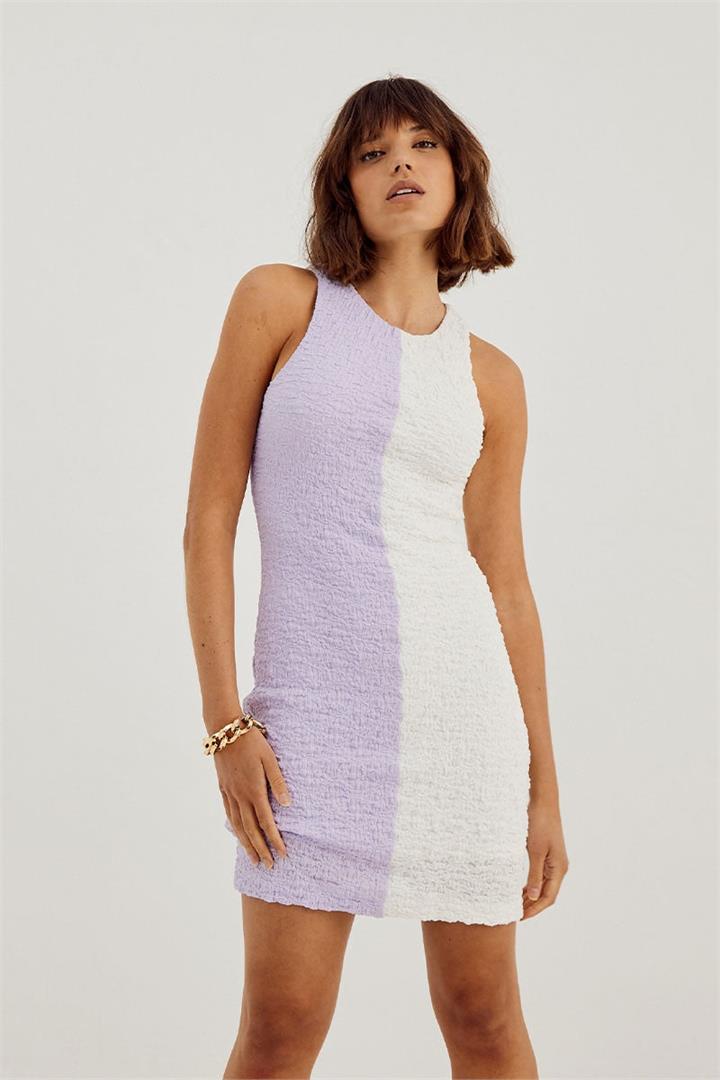 Sovere Studio Sale Women's FREQUENCY MINI DRESS LAVENDER White / 6 Cotton Designer Mini Dresses Afterpay Available