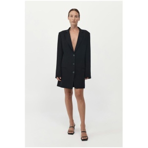 St Agni Sale Women's Blazer Dress Black XS Viscose Designer Mini Dresses Afterpay Available