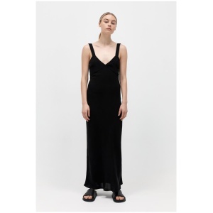 St Agni Sale Women's Ring Detail Maxi Dress Black M Viscose Designer Maxi Dresses Afterpay Available