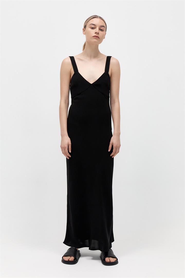 St Agni Sale Women's Ring Detail Maxi Dress Black M Viscose Designer Maxi Dresses Afterpay Available