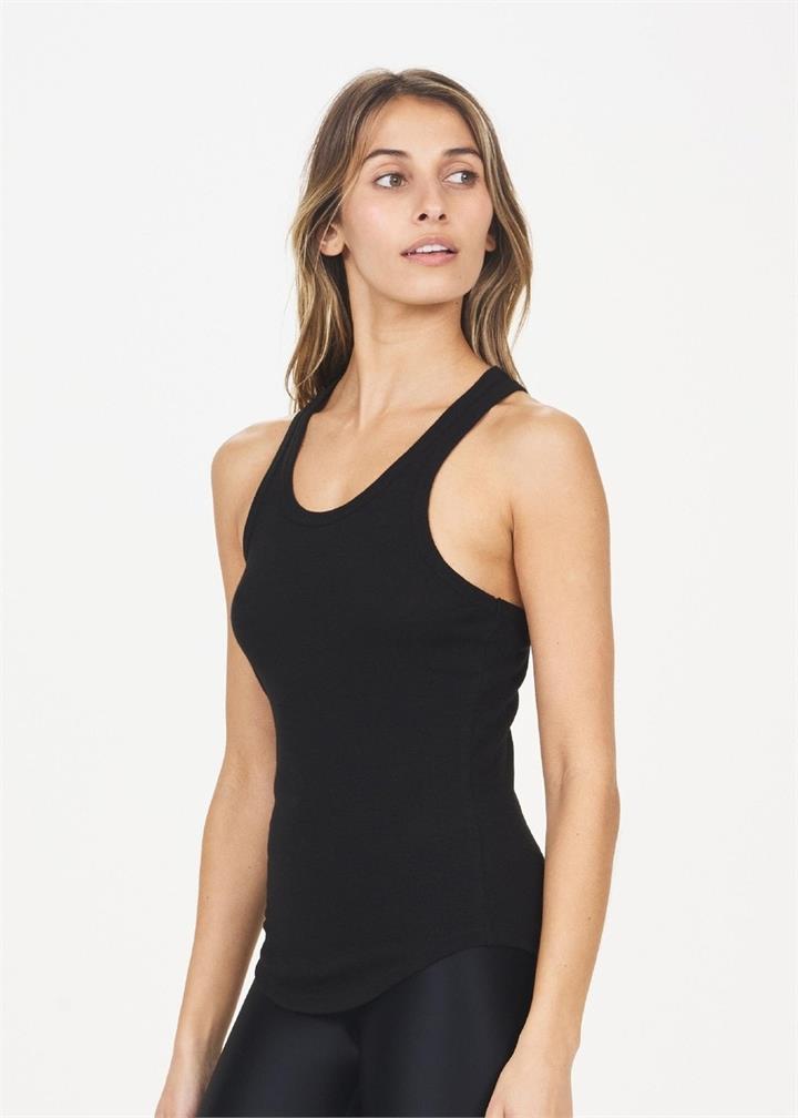 The Upside Sale | Women's FRANKIE RIB TANK | BLACK [USW020044] | XXS | Cotton T-Shirts & Singlets | Afterpay Available