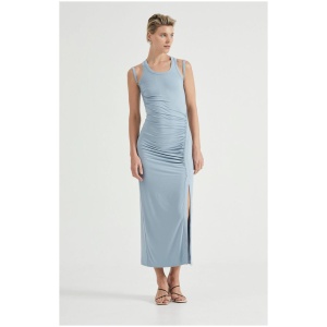 Third Form Sale Women's PUSH PULL TANK DRESS BLUE HAZE 6 Viscose Designer Midi Dresses Afterpay Available