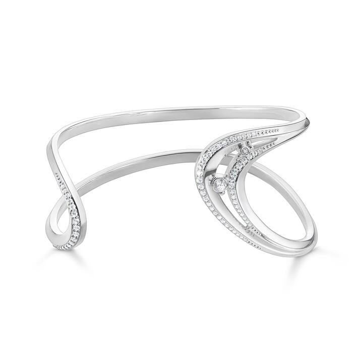 Thomas Sabo Sale | Women's Bangle wave with stones | 16cm | Fashion Bracelets & Cuffs | Afterpay Available