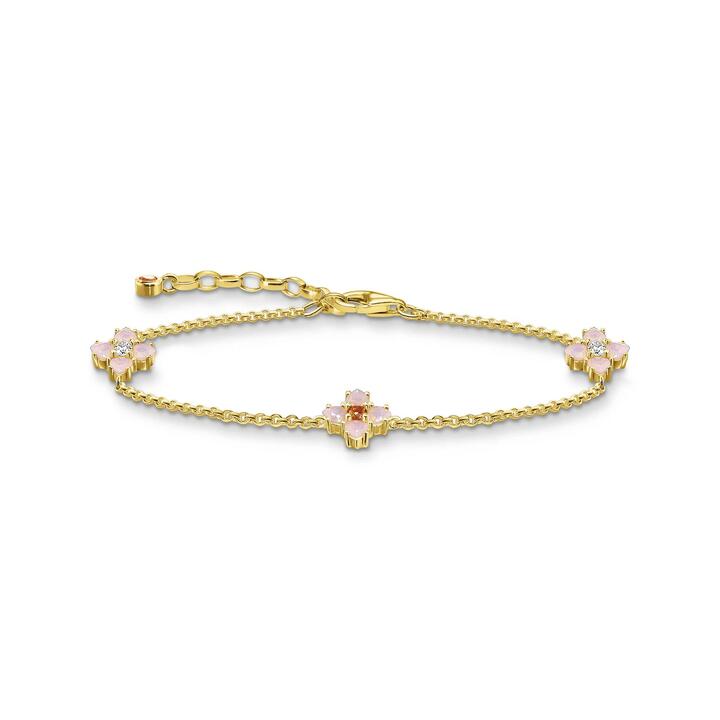 Thomas Sabo Sale | Women's Bracelet Flower Gold | One Size | Gold Plated Bracelets & Cuffs | Afterpay Available