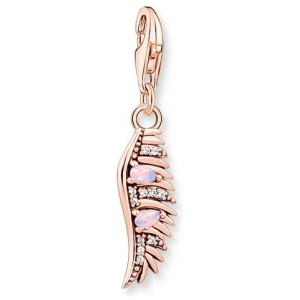 Thomas Sabo Sale | Women's Charm Pendant Phoenix feather with pink stones rose gold | Rose One Size | Fashion Charms | Afterpay Available