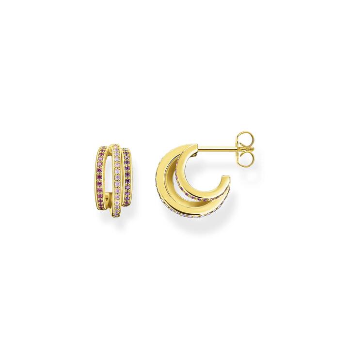 Thomas Sabo Sale | Women's Hoop Earrings Rings Gold | One Size | Gold Plated Earrings | Afterpay Available