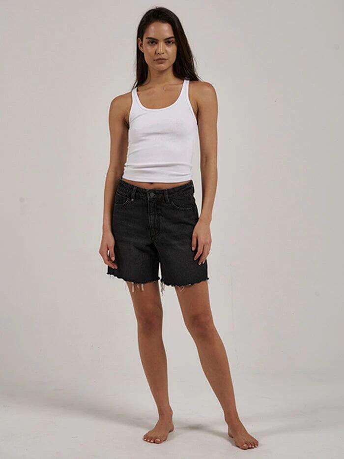 Thrills Sale | Women's Billie Low Short | Smoke Black | 6 | Cotton Shorts | Afterpay Available