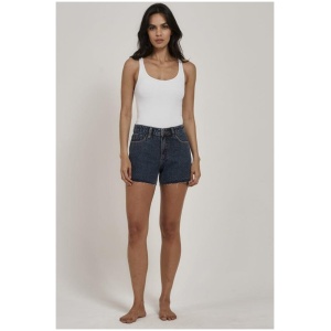 Thrills Sale | Women's Erica Mid Rise Short | Worn In Blue | 6 | Cotton Shorts | Afterpay Available