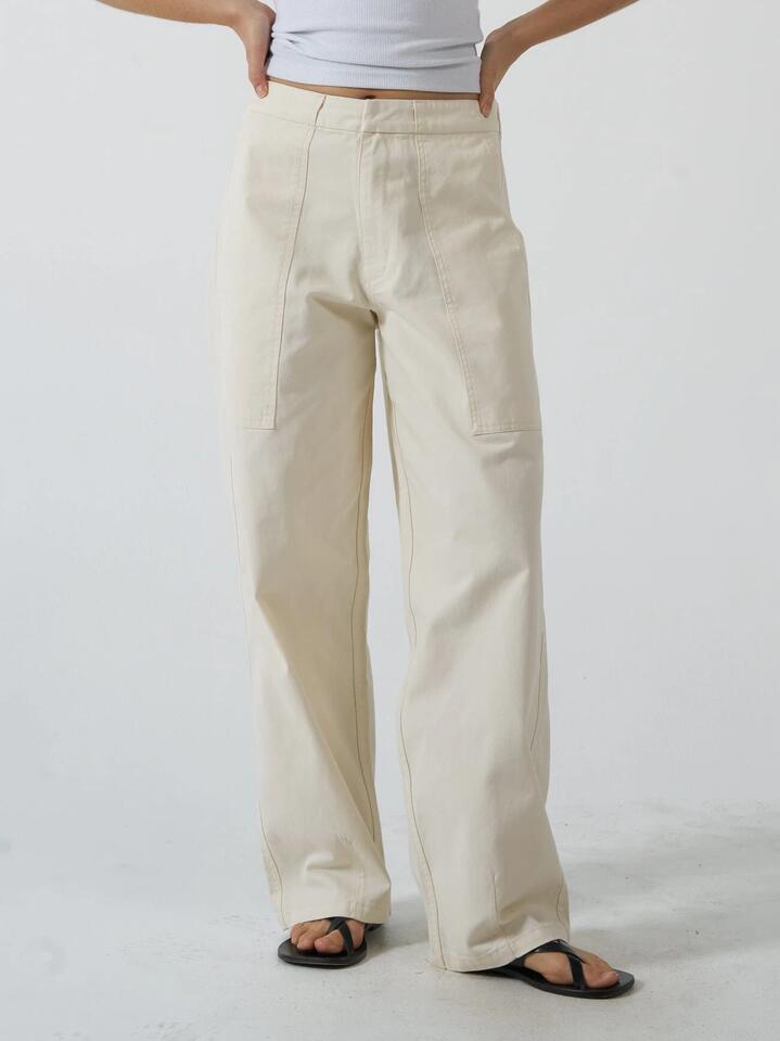 Thrills Sale | Women's Mason Pant | Heritage White | 6 | Cotton Pants | Afterpay Available