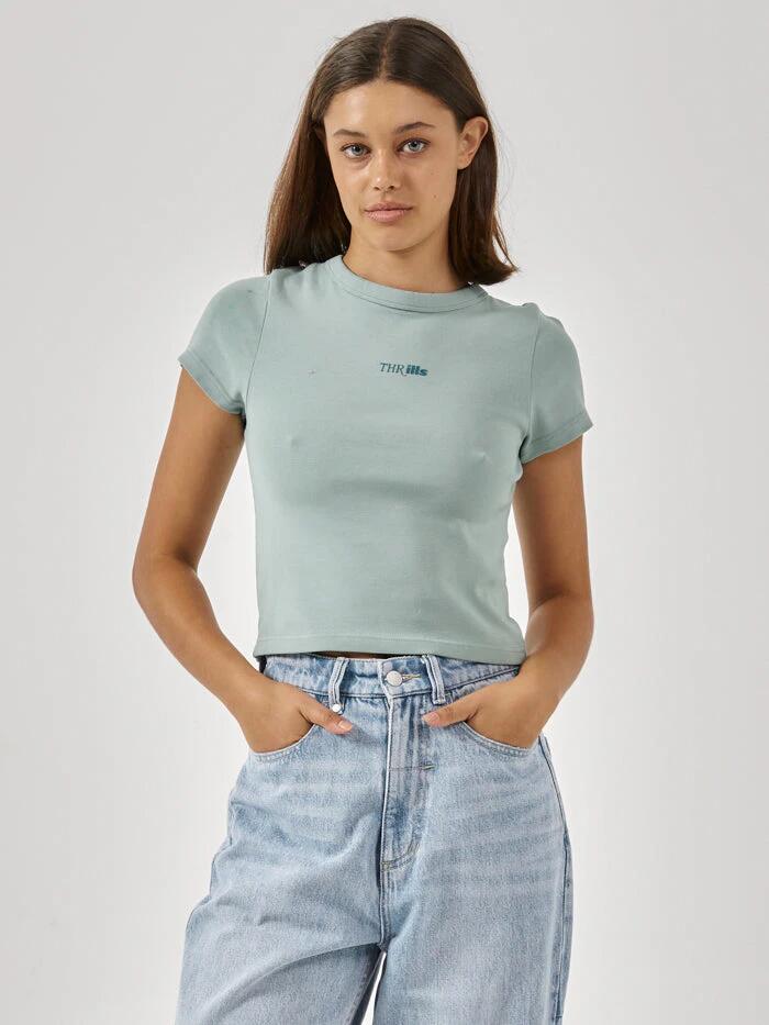 Thrills Sale | Women's Two Minds Y2K Tee | Jadeite | 6 | Cotton T-Shirts & Singlets | Afterpay Available