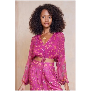 Tigerlily Sale | Women's Alexandria Teresa Blouse | Raspberry | 14 | Viscose Shirts | Afterpay Available